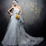 Wholesale - MTF Strapless V-neck Lace A-line Train Wedding Dress S1261