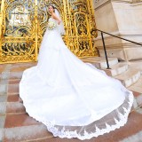 Wholesale - MTF Strapless Sweetheart A-line Trian Ball Gown Wedding Dress S1295