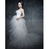 Wholesale - MTF Classic Strapless Princess Feather Wedding Dress S693