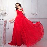 Wholesale - MTF V-neck Straps Elegant Empire A-line Party Dress L1260