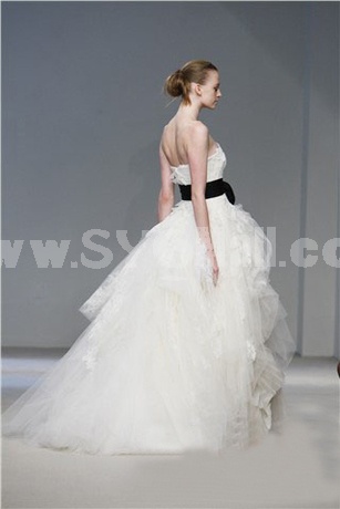 MTF Classic Strapless Wedding Dress with Sash S960