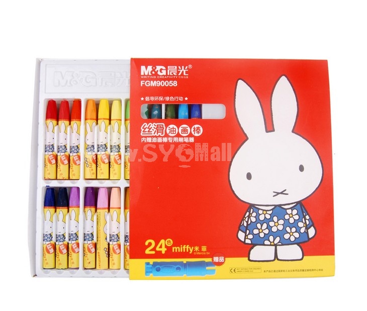 M＆GTM Hexagonal  24 colors oil pastels for kids