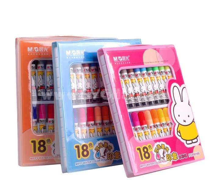M＆GTM 18 colors water color pen with different seals