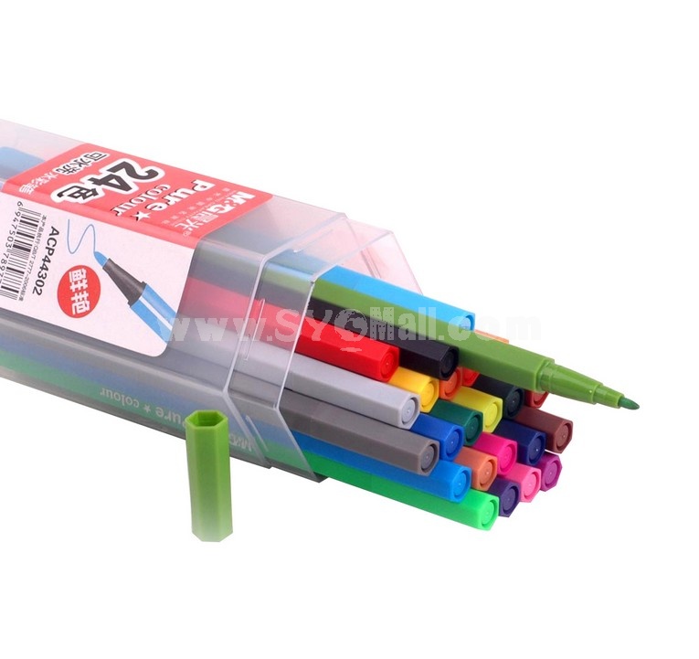 M＆GTM Hexagonal  24 colors water color pen for kids
