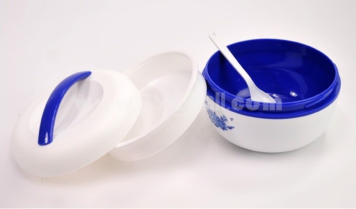 Creative Blue Style Apple Shape Two-layed Insulation Box