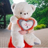 Wholesale - Bear with Heart Plush Toy - white Large 115cm