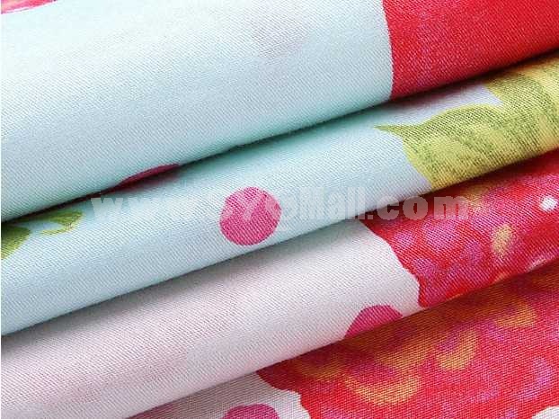 MENDALE 4PCs Comfortable Cartoon Pattern Warm Keeping Cotton Beddings