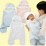 Wholesale - Winter Cartoon Solid Color Cotton Infant Wrap
