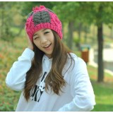 Wholesale - Hand weaving mixed color warm hat