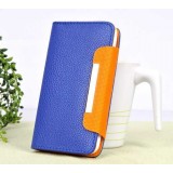 Wholesale - Magnetism PU Leather Pattern Protective Stand Case for iphone 4/4S