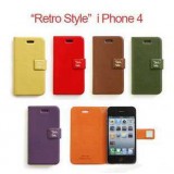 Wholesale - Retro Leather Pattern Protective Case for iphone 4/4S