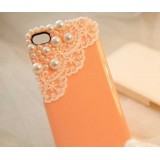 Wholesale - Lace Pearl Handmade Protective Case for iphone4/4s