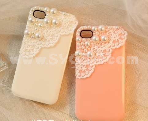 Lace Pearl Handmade Protective Case for iphone4/4s