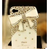 Wholesale - Bowknot Pattern Rhinestone Handmade Protective Case for iphone4/4s