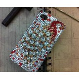 Wholesale - Handmade Shiny Peacock Rhinestone Case for iPhone 4/4s