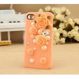 Wholesale - Handmade Floral Pattern Pearl Case for iPhone 4/4s