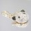 Stylish Panda Head Pattern Diamonds Keychain