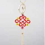 Wholesale - Stylish Chinese Knot Pattern Diamonds Keychain