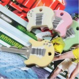 Wholesale - Korea Stylish Guitar Silicon Keychain 4PCs