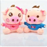 Wholesale - Cartoon Lover Pigs PP Cotton Stuffed Animal Plush Toy 2PCs 40CM Tall