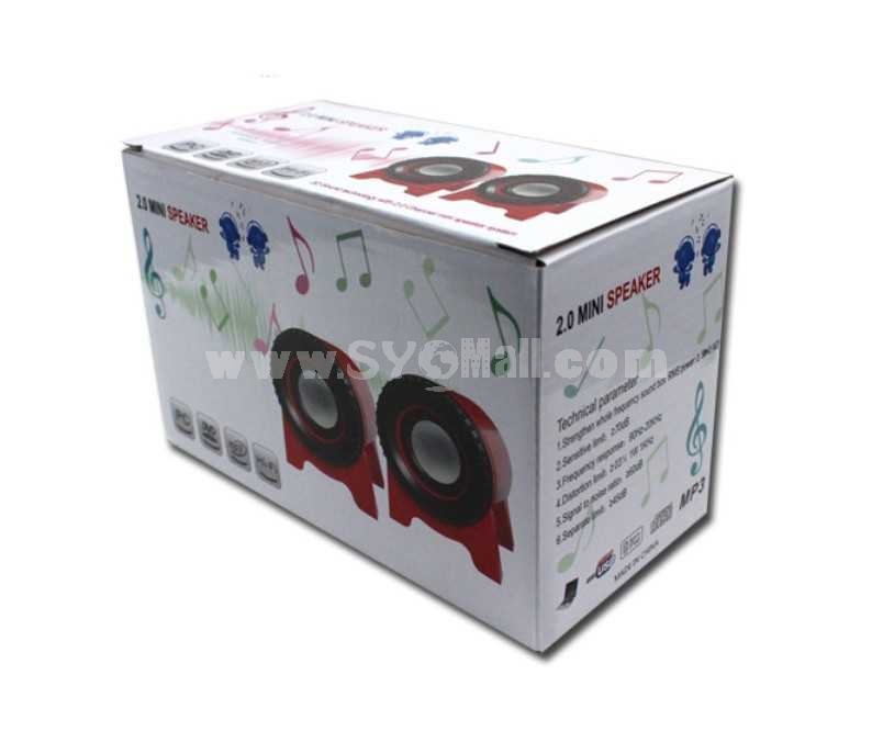 Drum Style Mini Hifi Stereo Speaker (E-9109)