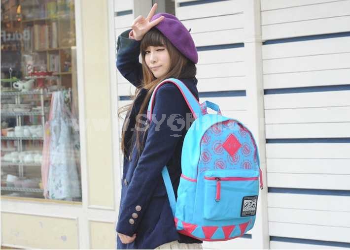 MCYS＆JPN Korea Preppy Style Durable Zipper Laptop Backpack 1009
