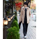 Wholesale - Men's Fashion Fur Collar Single-Breasted Overcoat 1115-F03
