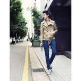 Wholesale - Men's Simple Style Double-Breasted Short Overcoat 810-Q08