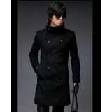 Wholesale - Men's Double-Breasted Woolen Leisure Overcoat 9-1414-F04