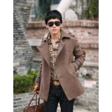 Wholesale - Men's Double-Breasted Woolen Leisure Overcoat 8-1018-H24