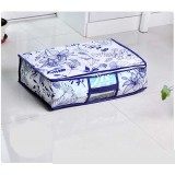 Wholesale - Classic Non-woven Fabrics Visible Window Blue and White Porcelain Series Storage Bag Small