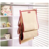 Wholesale - Simple Pattern Non-woven Fabric 5 Shelf Hanging Closet Organizer