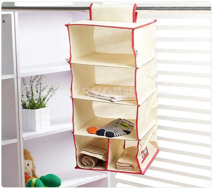 Simple Pattern Non-woven Fabric Hanging Closet Organizers