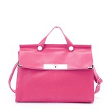 Wholesale - Simple Pattern PU Soild Color Snake Skin Texture Lock Design Handbag Shoulder Bag Messenger Bag