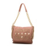 Wholesale - Stylish Rivet Decor PU Soild Color Handbag Shoulder Bag Messenger Bag
