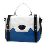 Wholesale - Stylish Shiny Color Lock Style PU Handbag Shoulder Bag Messenger Bag