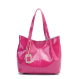 Wholesale - Stylish Cow Leather Hardware Decor Soild Color Handbag Shoulder Bag Messenger Bag