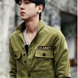 Wholesale - US Army Style Leisure Personalized Slim Stand-Collar Long-Sleeved Shirt (1704-CY135)