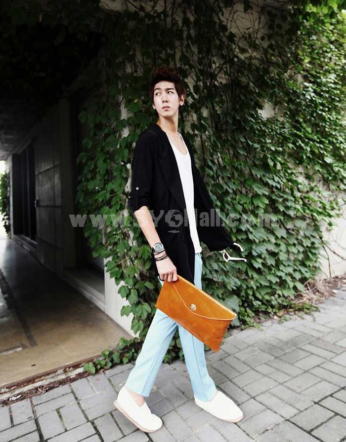 Individualized Fashionable Hooded Pure Color  Long-Sleeved Shirt (1704-CY87)