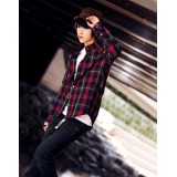 Wholesale - 100% Cotton Simple Style Checked Shirt with Long Sleeves (10-1616-Y146)