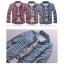 100% Cotton Slim Checked Shirt with Long Sleeves (3-1310-W21)