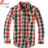 Wholesale - Fashionable Leisure Checked Shirt with Long Sleeves (3-917-B15)
