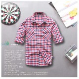 Wholesale - 100% Cotton Lovely Checked Shirt with Long Sleeves (3-1114-y007)
