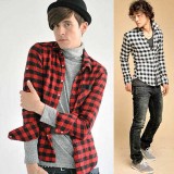 Wholesale - Stylish Classic Checked Shirt with Long Sleeves (413-C28)