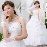Wholesale - Ball Grown Strapless Paillette Floor-length Tulle Wedding Dress