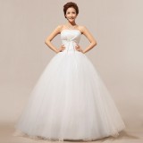 Wholesale - A-line Strapless Floor-length Tulle Wedding Dress