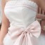 A-line Beading Strapless Empire Floor-length Organza Wedding Dress