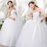 Wholesale - Ball Grown Beading Strapless Empire Floor-length Organza Wedding Dress