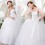 Ball Grown Beading Strapless Empire Floor-length Organza Wedding Dress