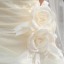 A-line Strapless Flora Sweep Satin Wedding Dress